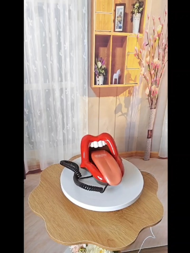 Amazon.com : TelPal Landline Phones for Home, Red Mouth Telephone